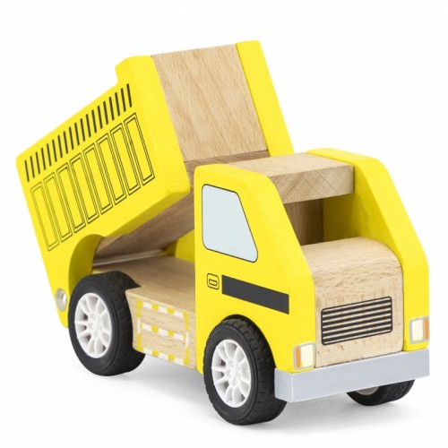 VIGA medinis geltonas savivartis sunkvežimis