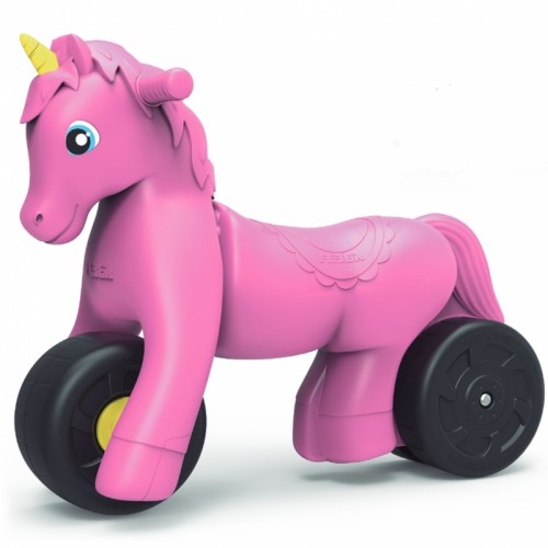 FEBER Pink Unicorn Running Ride Ant plačių ratų