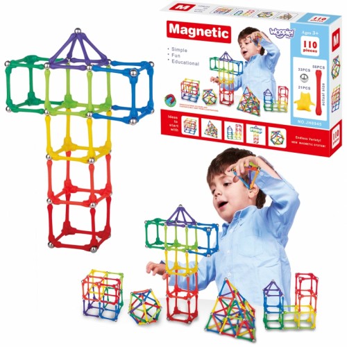 WOOPIE Magnetiniai Konstrukciniai Blokai Creative Puzzle 110 vnt.