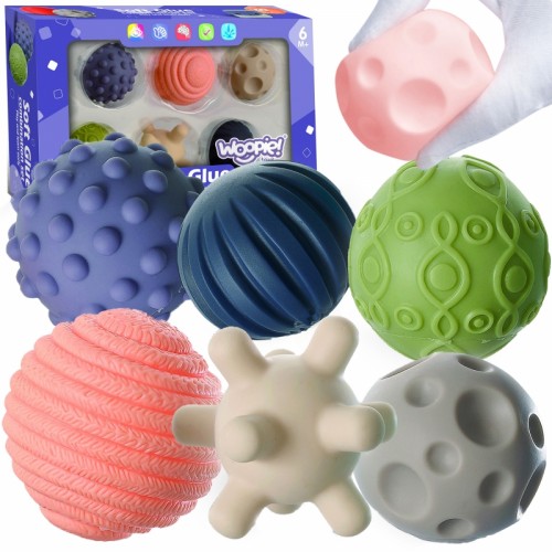 WOOPIE BABY Sensory Squeeze Blocks 6 vnt.