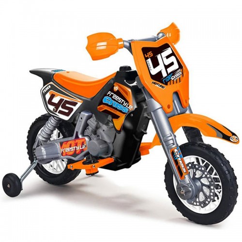 FEBER Orange Cross motociklas su 6V baterija vaikams