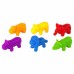 WOOPIE edukacinis rinkinys, mokantis skaičiuoti spalvotus gyvūnus 83 el.