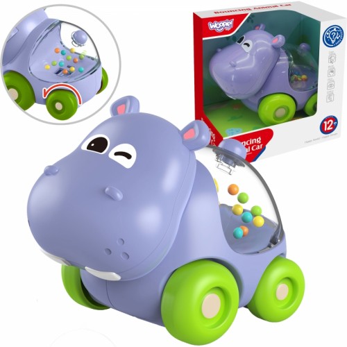 WOOPIE BABY Rattle Žaislinis automobilis Transporto priemonė Hippopotamus