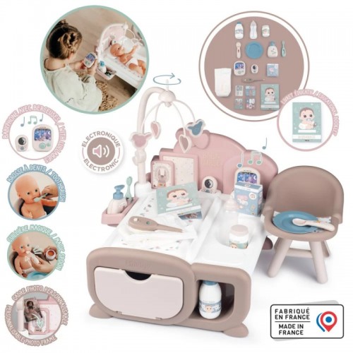 SMOBY Baby Nurse Elektroninis didelis auklės kampelis lėlei 19 priedai