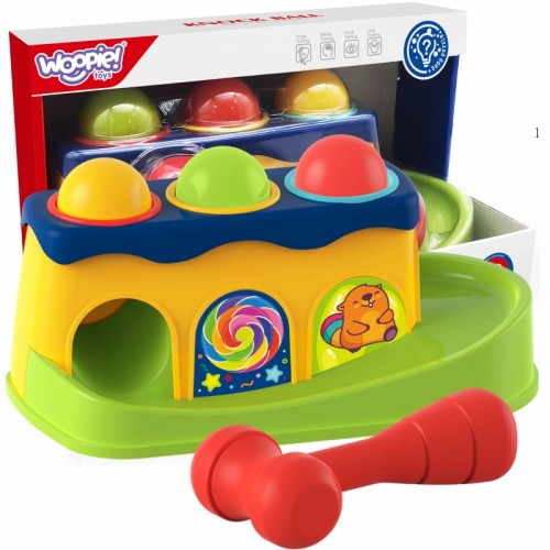 WOOPIE BABY Spalvingas perforavimo žaidimas Perforavimo žaidimas su Montessori plaktuku