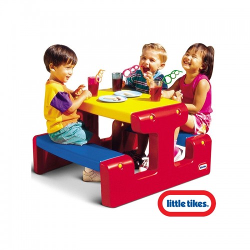 LITTLE TIKES Raudona Geltona Mėlyna Pikniko stalas