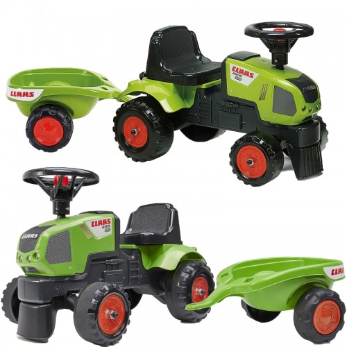 FALK Claas Axos 310 Green Baby Tractor su priekaba nuo 1 metų