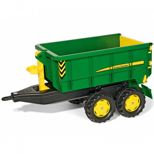 Rolly Toys didelė dviejų ašių priekaba John Deere savivartis