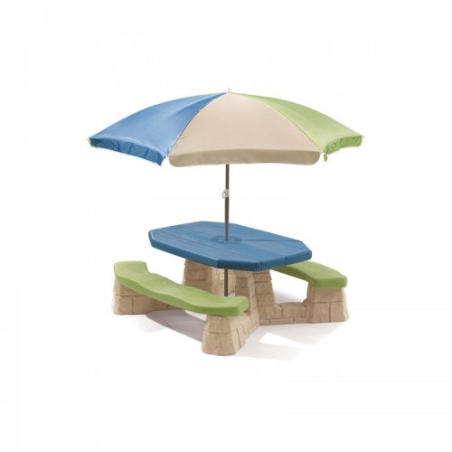 STEP2 pikniko stalas su skėčiu ir suolais