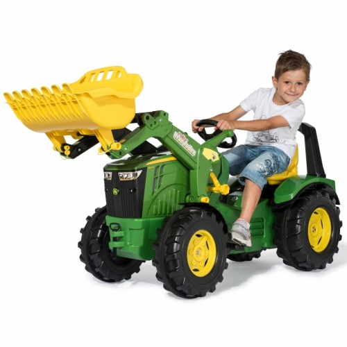 John Deere X-Trac Premium Pedal Tractor Bucket Tyliai Wheels Rolly Toys