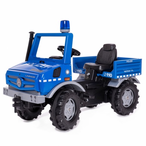 Rolly Toys sunkvežimių pedalinis automobilis Unimog Merc-Benz Police
